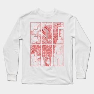 Bogota, Colombia City Map Typography - Oriental Long Sleeve T-Shirt